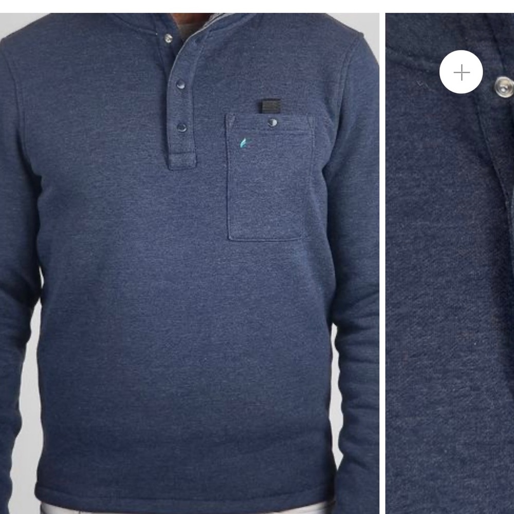 Mens Tailor Vintage long sleeve navy PURE Tec Cool sweater. Size L NWT